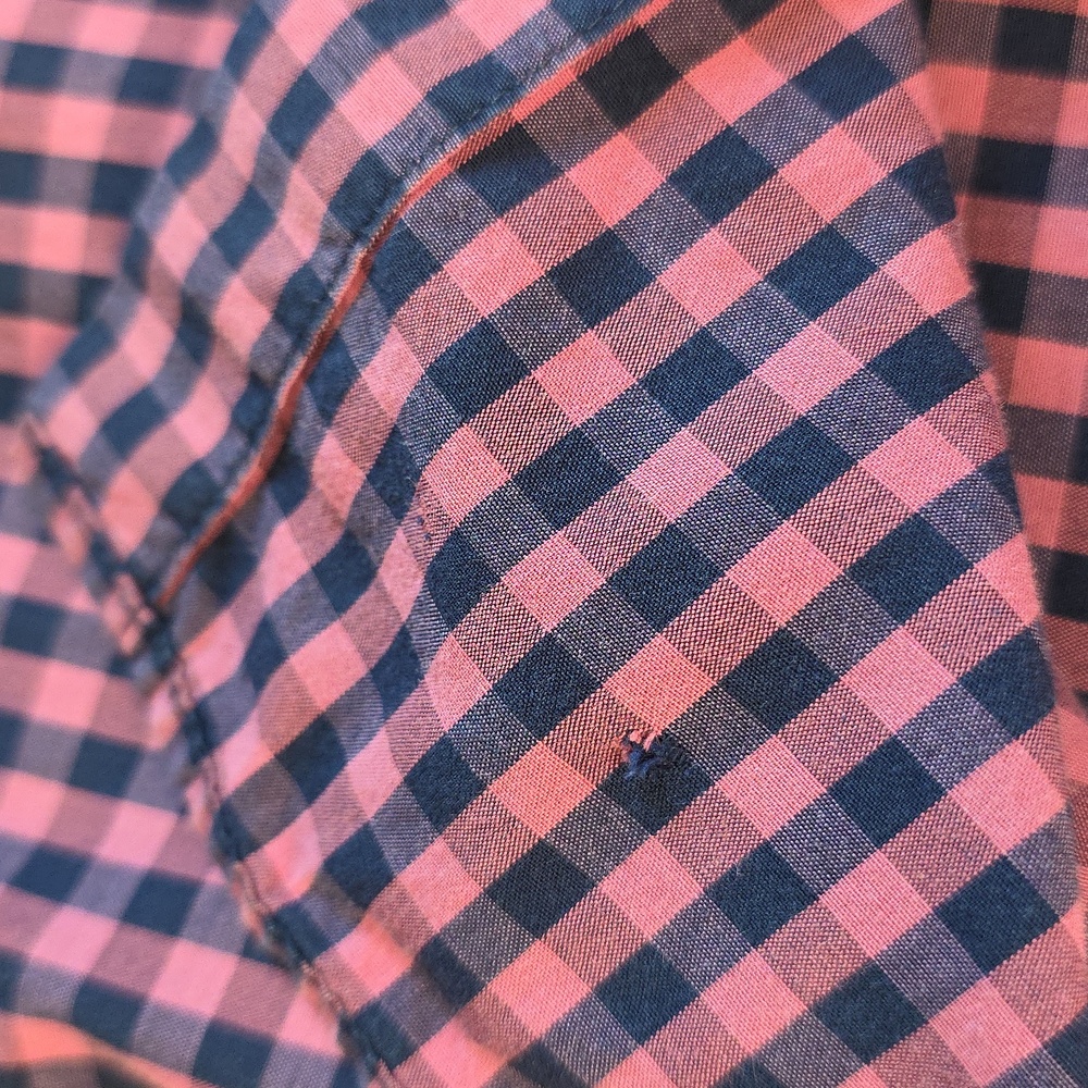 UNTUCKit Men's Pink Navy Checkered Shirt Large Slim * - Picture 10 of 11